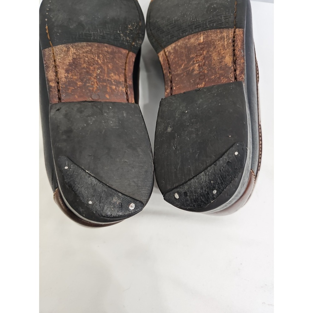 Cole Haan Loafers Mens 9.5D Black Brown Leather Kiltie Tassel Mexico Vintage - Picture 8 of 8